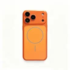 Capinha Laranja Com Magnético Com Proteção Contra Quedas Para iPhone 17 16 15 14 13 12 11 Pro Max
