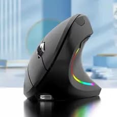 Mouse Sem Fio Vertical Ergonômico Wireless 2.4g Com Led 2400 DPI Bluetooth