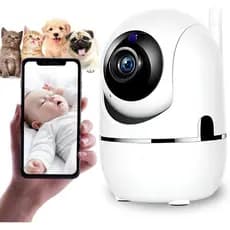 Câmera Wifi Sem Fio Visão Noturna 360º Babá Eletrônica Monitora Bebês Pets Idosos