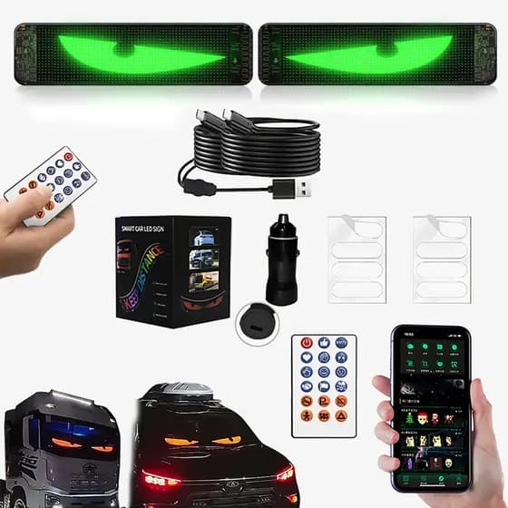 Display LED flexível programável Devil's Eye para carros/caminhões 60*12cm (pacote com 2)