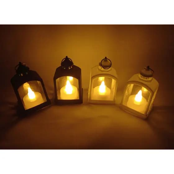 Vela Mini Lampião Led Lamparina Luz Decoração Sk-6945