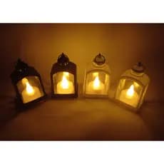 Vela Mini Lampião Led Lamparina Luz Decoração Sk-6945