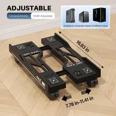 Suporte Para CPU Braet Ajustável PC Carrinho Torre Móvel Com Rodas Giratórias De Mesa