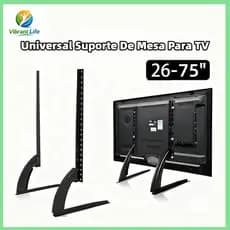 Suporte de TV de Mesa Universal 26-75” – Ajustável e Resistente para LCD, LED e Plasma