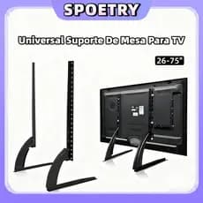Suporte Tv Mesa Universal Fixo Base Pé Monitor 32 Até 75'''' Suporte De Mesa Para Tv/monitor De Suporta até 50kg
