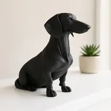 Escultura Cachorro Dachshund Salsicha 3D Roaz Creative