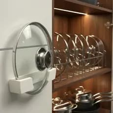 Suportes Para Tampas De Panelas Armário Cozinha - Kit com 4