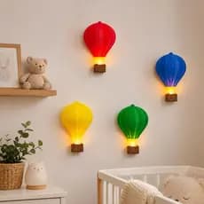 Luminária Balão Decorativo com LED Quarto De Bebê Decoração Exclusiva