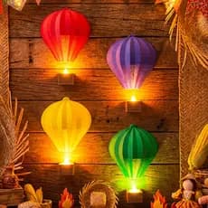 Decoração São João Balão Festa Junina de Parede com LED Decoração Arraia