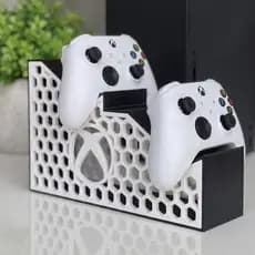 Suporte Duplo Controle Xbox Gamer De Mesa One Series X S Mesa Segura Protege Decora Antiderrapante