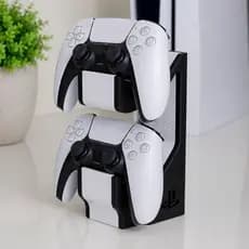 Suporte Controle PS5 Duplo Segura Protege Organiza Mesa de Escritório Setup Gamer Antiderrapante