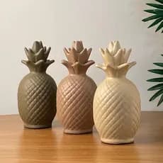 Abacaxi Decorativo P /Enfeite em Cerâmica Varias Cores Para Cozinha, Balcão, Mesa
