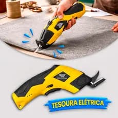 Tesoura Elétrica Sem Fio Para Tecidos Papelão Couro Eva Usb Recarregável 4.2V 15000mAh
