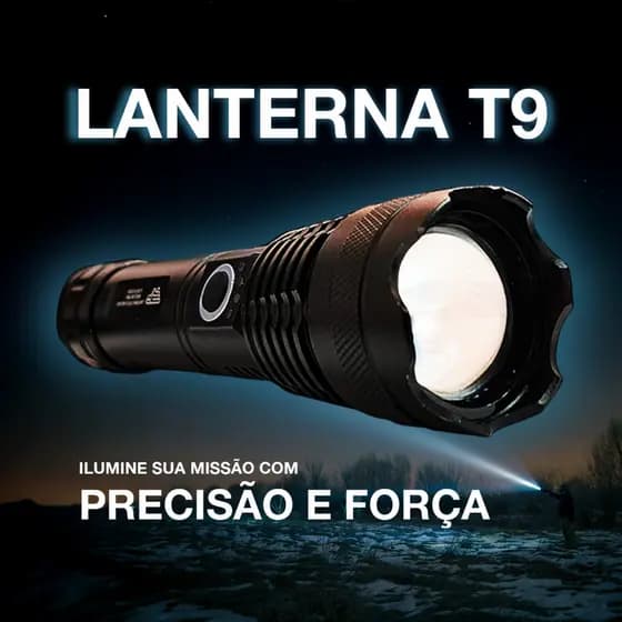 Kit 3/2/1 Lanterna Super Potente Tática T9 P50 Mais Forte do Mundo LED Recarregável US Resistente