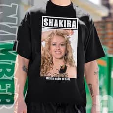 Camiseta Shakira Joelma Belem Do Para Divertida Cantora Brasileira Show Latina Algodao Engraçada