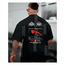 Camiseta Camisa Algodão Formula 1 Lewis Hamilton Ferrari Premium Moda  2026