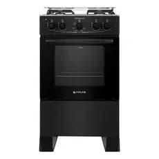 Fogão 4 Bocas Atlas Mônaco Plus Preto Com Mesa Inox E Acendimento Automático Bivolt