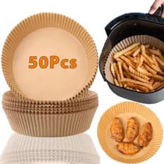 kit 50 Forros de papel para Air Airfryer bandeija para fritadeira antiaderente forma pergaminho