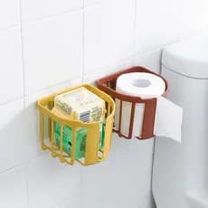 Suporte para Papel Higiênico de Parede | Instalação Sem Furo, Forte Fixação, Prático