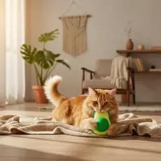 Brinquedo De Parede Para Gatos Abacate Com Catnip Bola Giratória Dental Care 100% Natural - Promoção