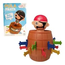 Jogo Brinquedo Infantil Barril Pula Pirata Pequeno Diversão Toys & Toys
