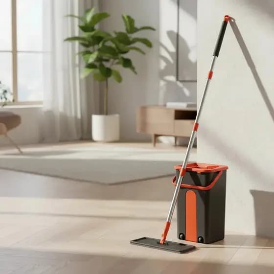 Flat Mop Rodo Lava e Seca com Balde e 1 Refil