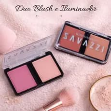Duo Blush e Iluminador 7g Savazzi Makeup Cores  Versáteis Para Maquiagens Perfeitas