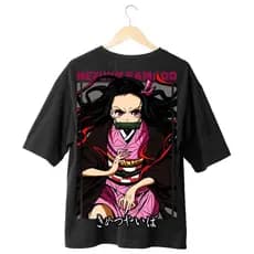 Camiseta Anime Demon Slayer Nezuko Algodão Super Confortável Alta Qualidade Estampada Unissex