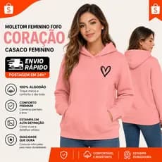 Moletom Feminino Fofo Moletom De Coração Feminino Casaco Feminino