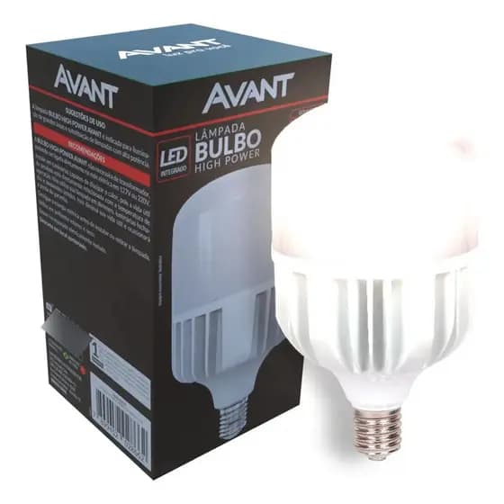Lampada LED Bulbo 200W E40 4000K Alta Potencia Avant Bivolt Super Brilho Economia Energia Longa Duracao Uso Profis