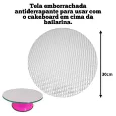 Tapete Antiderrapante 30cm para Bailarina Giratória 1, 2, 3Un Tela Antiaderente Cakeboard Confeitar