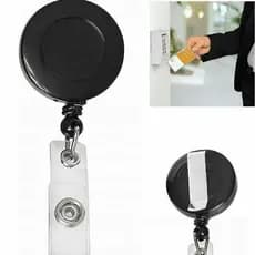 Porta Cracha Retrátil Roller Clip Kit com 10/20/30 unidades - C&L LTDA