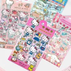 Flash Kitty sinfonia Laser adesivo estilo feminino DIY manual adesivos decorativos melodia japonesa canela cão