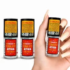 Kit 3 Bases Fermento Ativa Crescimento Top Beauty Fortalecedora Unhas Com Queratina Vegana