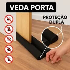 Veda Porta Rolinho Proteção Impermeável Anti Inseto e Poeira Dupla Preto