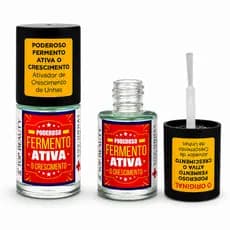 Kit 2 Bases Crescimento Fermento SOS Ativa Unhas Top Beauty Fortalecedora Com Queratina 7ml