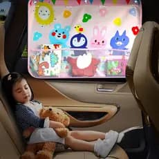 Cortina de Carro com Padrão de Desenho Animado para Proteção Solar de Verão para Crianças 2XQF