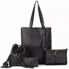 Kit Bolsa 4 Peças Transversal Carteira Tiracolo Prático Ref 04