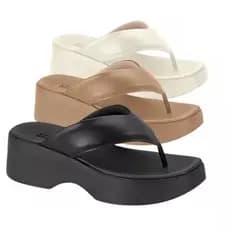 Sandália Tamanco Chinelo Feminino Moleca Plataforma Conforto Flatform Anabela Original Nota Fiscal