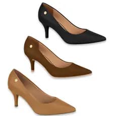 Scarpin Feminino  Vizzano Salto Fino Sapato Social Bico Fino Elegante Confortável Escritório