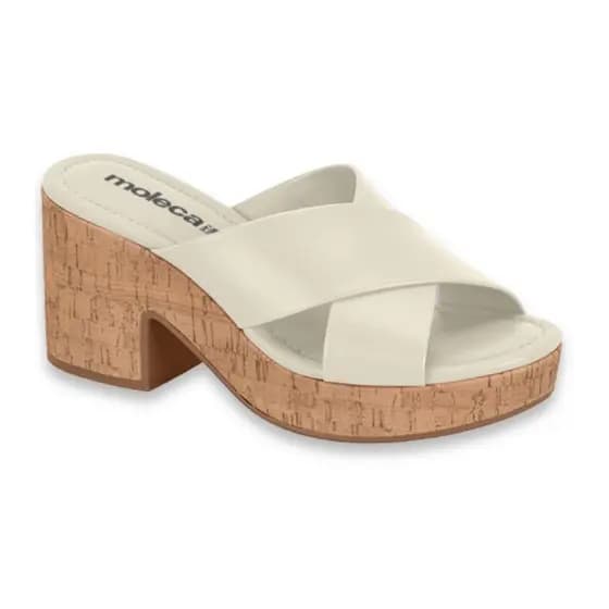 Tamanco Moleca Feminino Anabela Plataforma Meia Pata Salto Confortável Leve Original