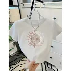 Blusinha Feminina Casual Basica 100% Algoão Verão Estampado