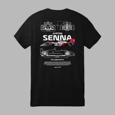 Camiseta Masculina Unissex Casual 100% Algodão Estampada AYRTON SENNA Verão Dia a Dia Confortável