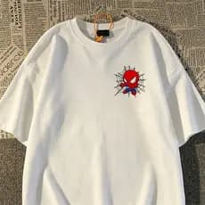 Camiseta Unisex Homem Aranha ecido Premium 100% Algodão Blusa Camisa