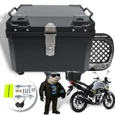 BAU MOTO REFORCADO 45L C/ FORRO/ALCA E BASE (PRETO)
