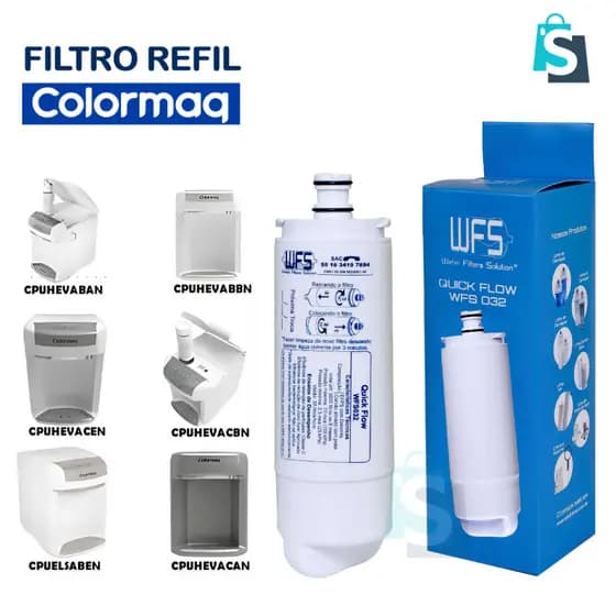 Refil Filtro com Dolomita para purificadores Colormaq - WFS032 QUICK FLOW