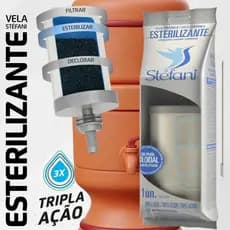 Vela Stefani tripla ação para filtro de barro