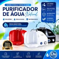 Purificador de agua natural com OZÔNIO, agua alcalina e bactericida Top Life