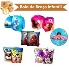 Boia De Braço Inflável Para Crianças Piscina Diversão Lazer Personagem Menino Menina