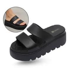 CHINELO SANDÁLIA FEMININA SLIDE PLATAFORMA SARA LISO TAMANCO EXCLUSIVO LANÇAMENTO PLATAFORMA 100%EVA